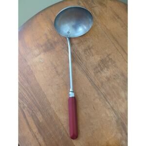 Vintage Ladle With Red Bakelite Handle